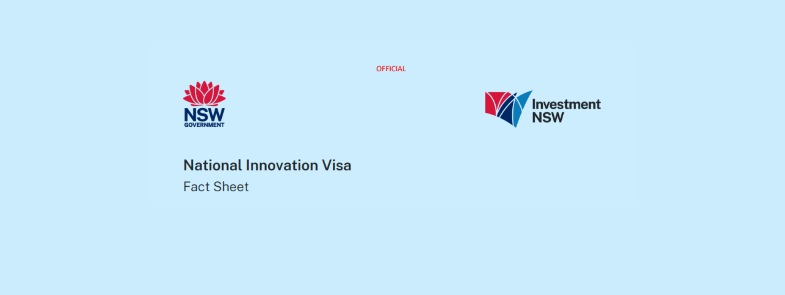 NIV Updates by NSW Government